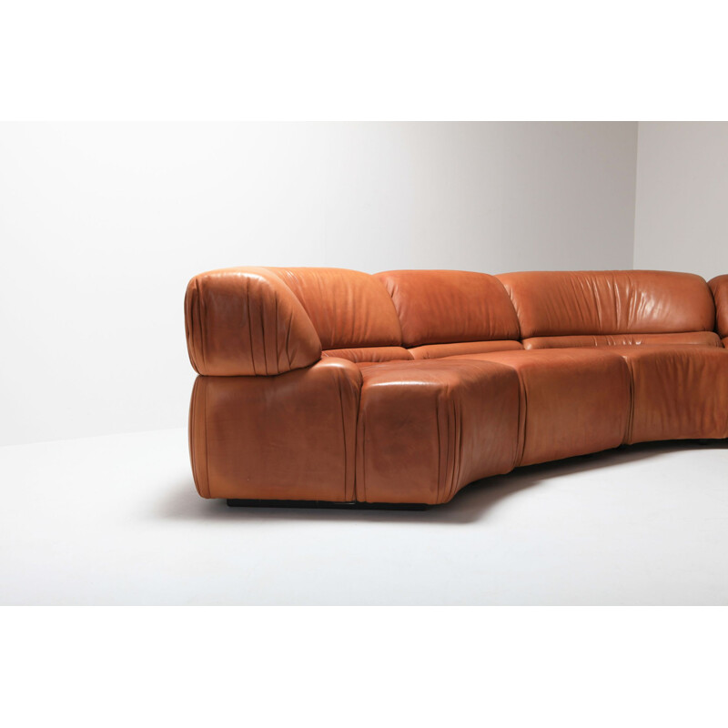 Cosmos Sofa aus cognacfarbenem Leder von De Sede