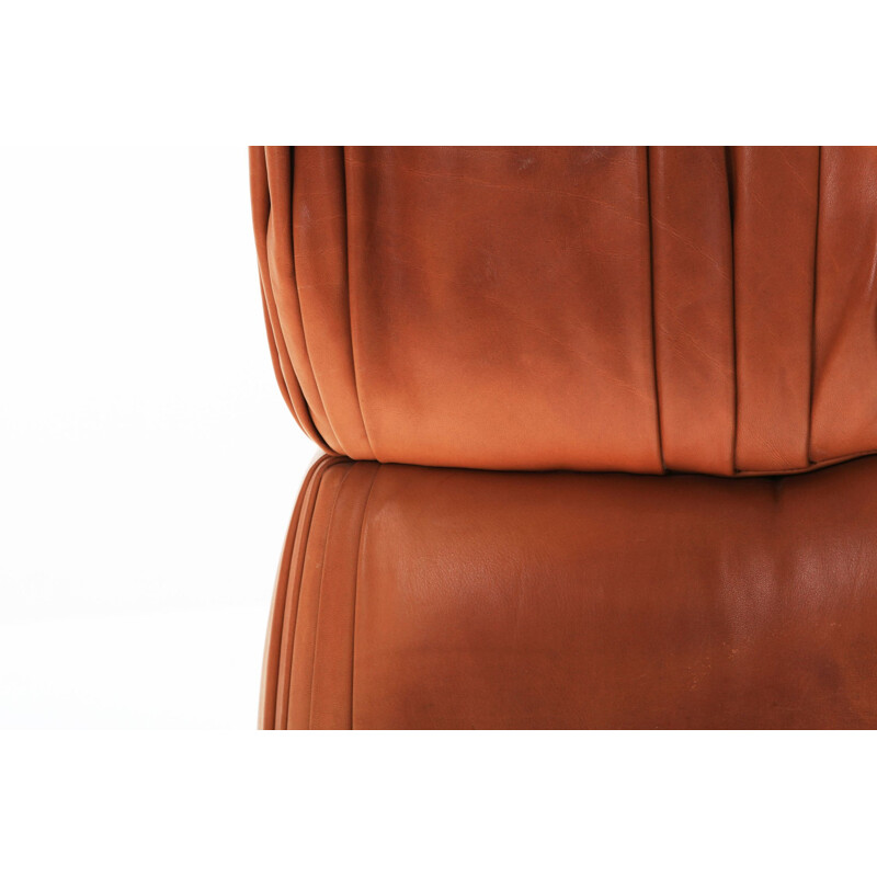 Cosmos sofa in cognac leather by De Sede