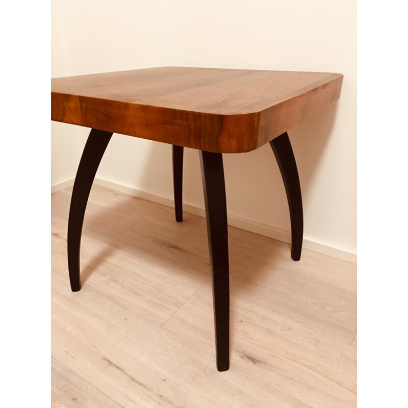 Vintage H-259 spider table by Jindrich Halabala for UP Závody in walnut