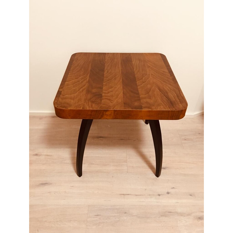 Vintage H-259 spider table by Jindrich Halabala for UP Závody in walnut