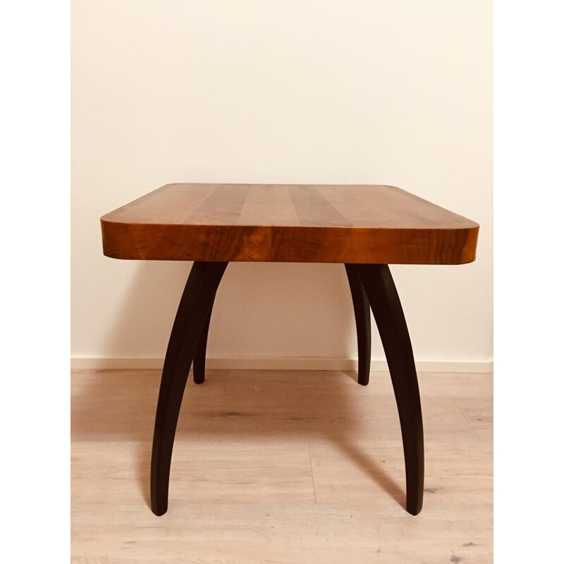 Vintage H-259 spider table by Jindrich Halabala for UP Závody in walnut