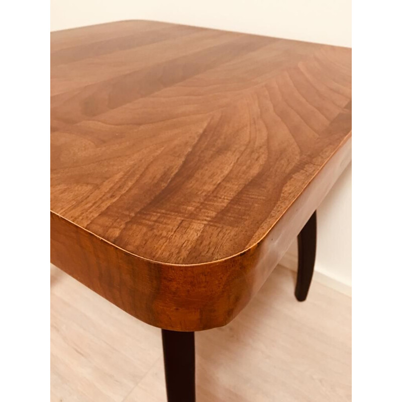 Vintage H-259 spider table by Jindrich Halabala for UP Závody in walnut