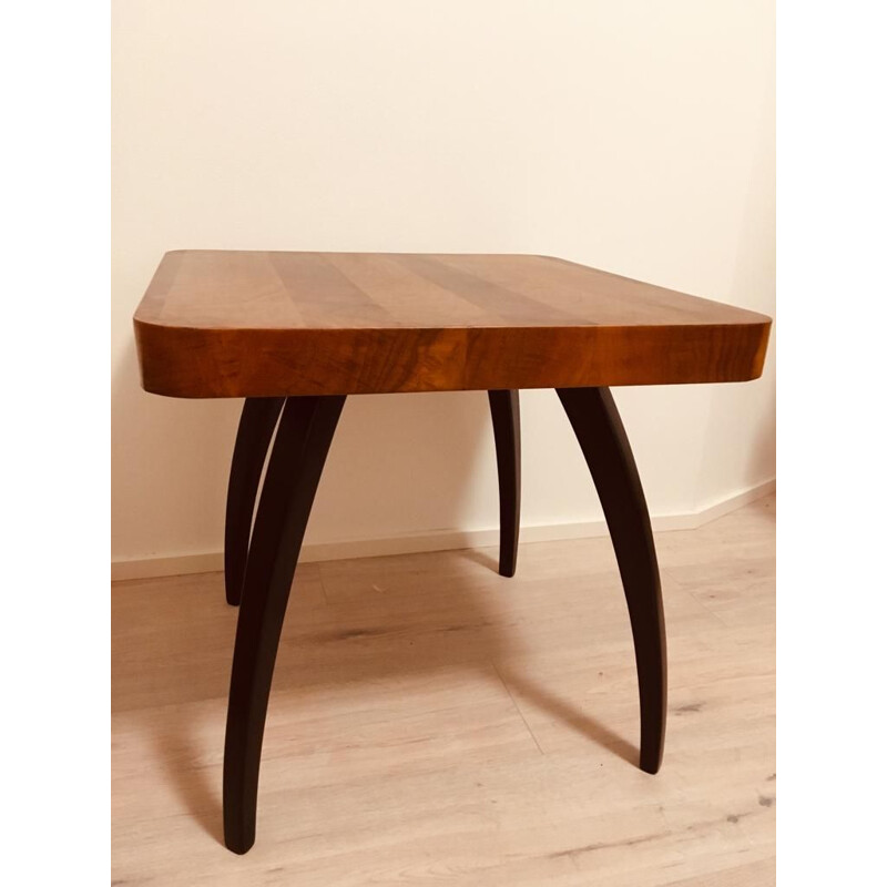 Vintage H-259 spider table by Jindrich Halabala for UP Závody in walnut