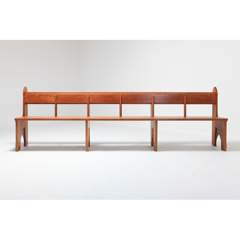 Vintage solid oakwood bench 1935