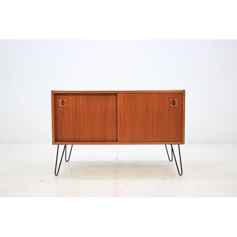 Danish teak cabinet with iron legs