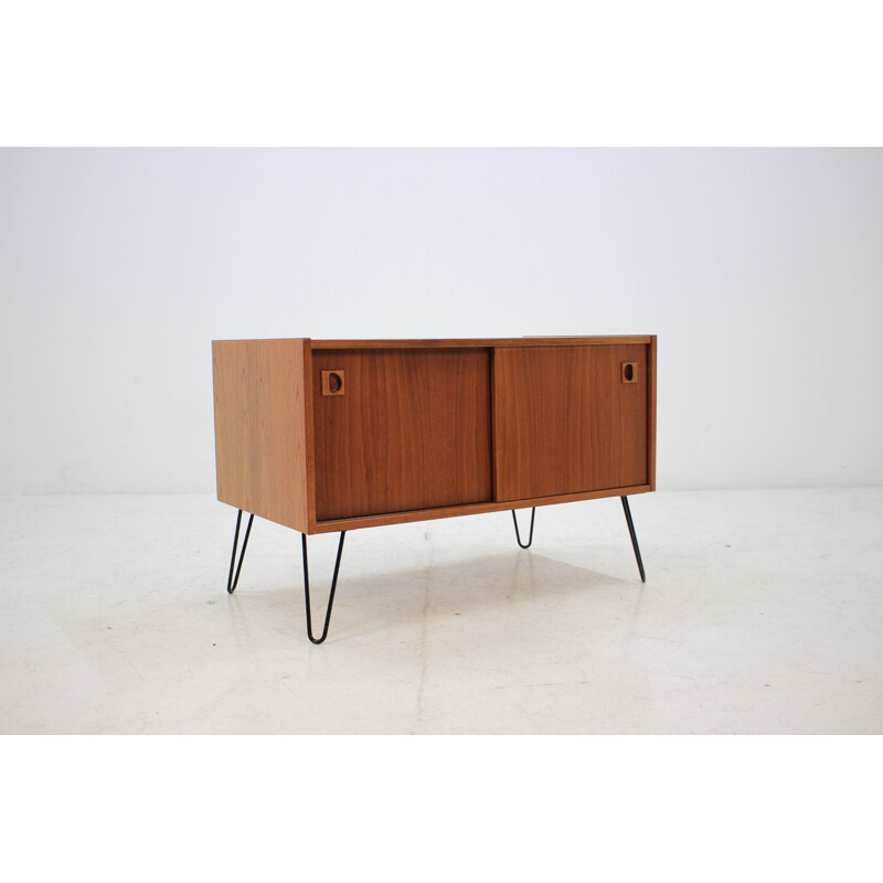 Danish teak cabinet with iron legs