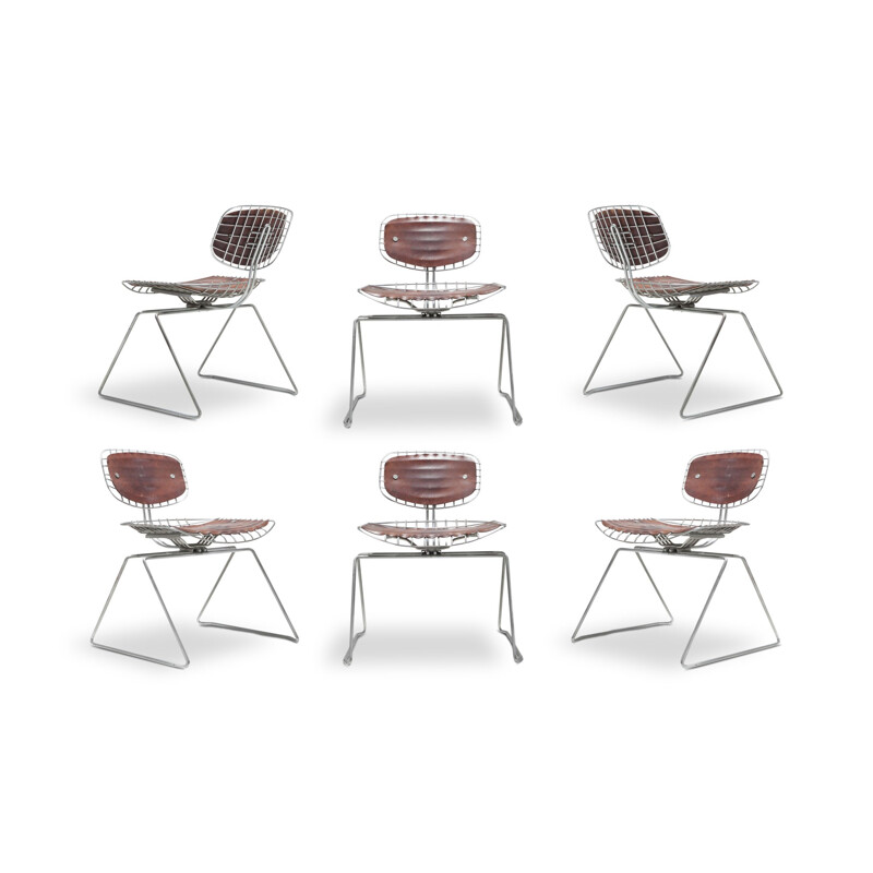 Set of 6 chairs by Michel Cadestin for Centre Pompidou - 1977