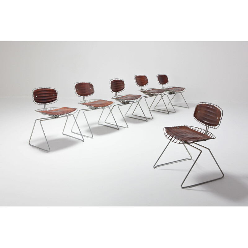 Set of 6 chairs by Michel Cadestin for Centre Pompidou - 1977