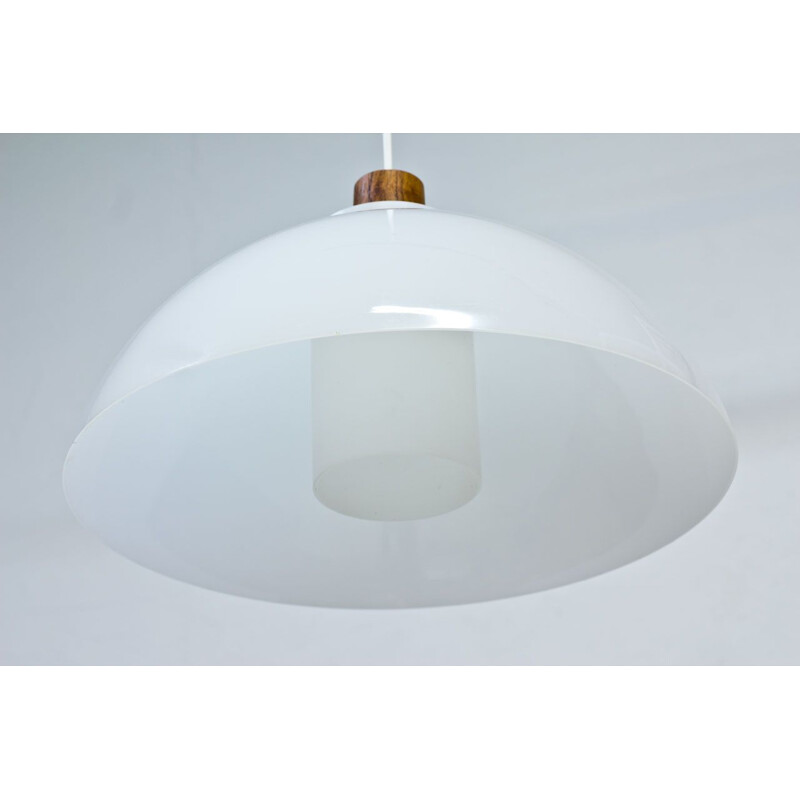 Pair of white pendant lamps by Kristiansson