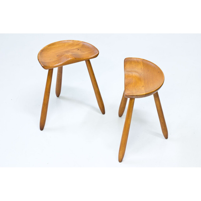 Pair of Danish stools in beechwood