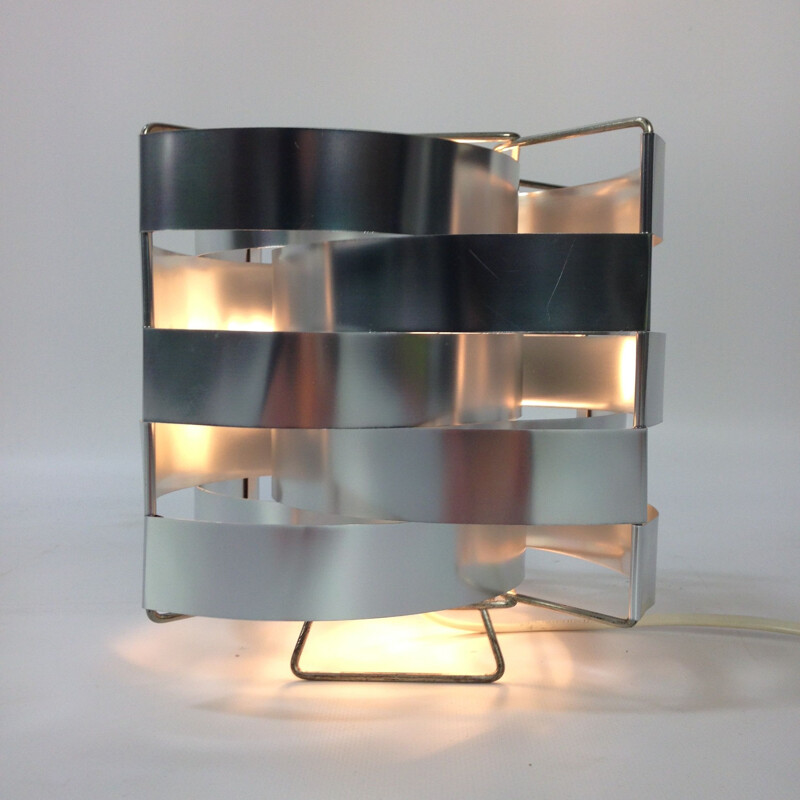 Vintage lamp in aluminum by Max Sauze