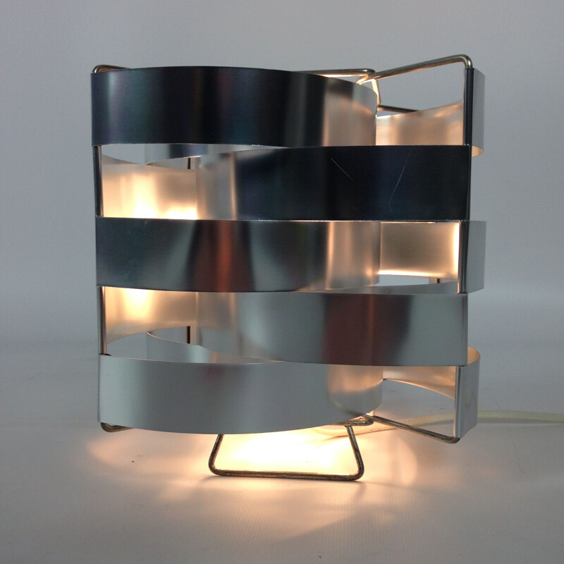 Vintage lamp in aluminum by Max Sauze