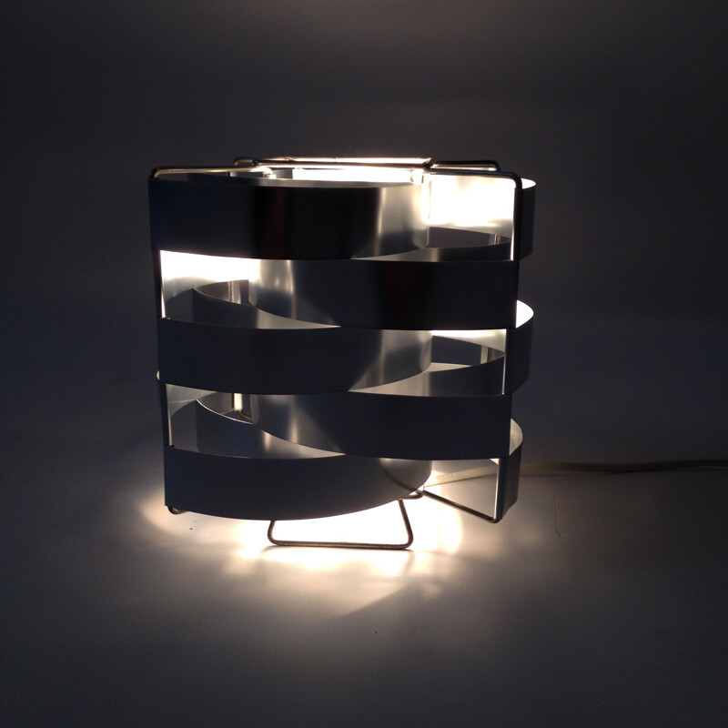 Vintage lamp in aluminum by Max Sauze