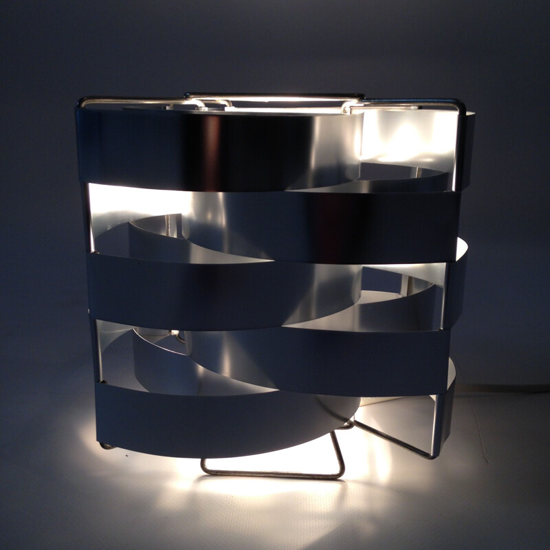 Vintage lamp in aluminum by Max Sauze