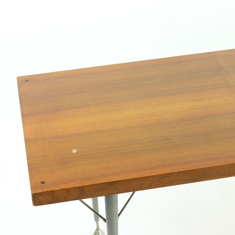 Vintage mahogany and metal coffee table, Czechoslovakia 1970