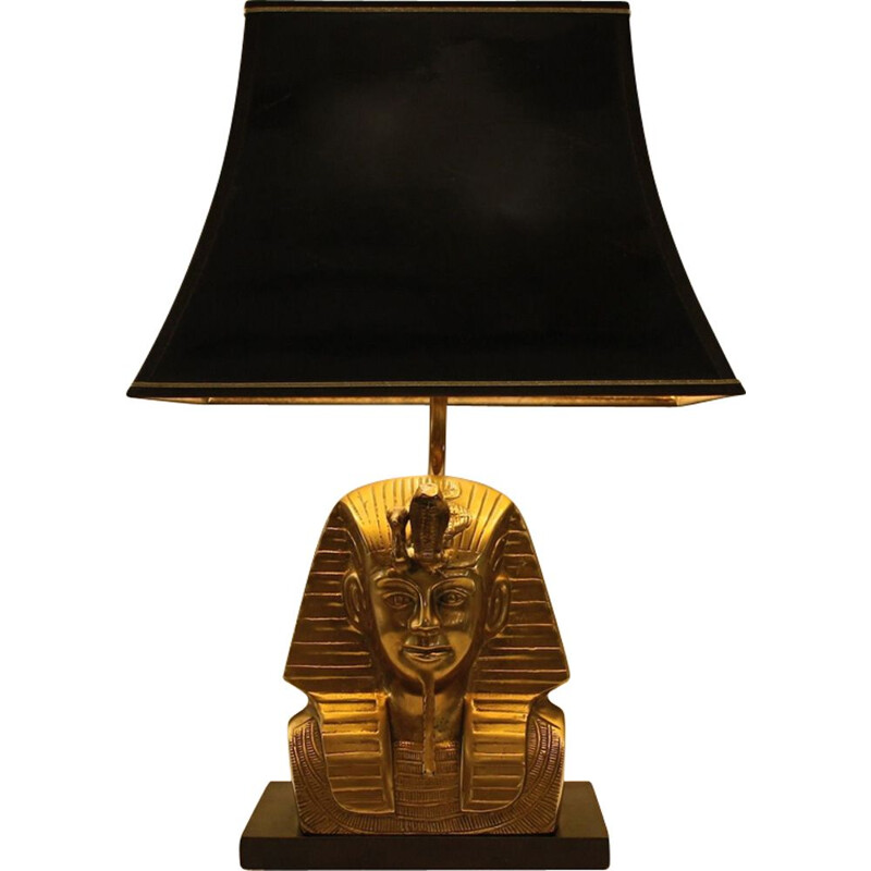 Lampe vintage Pharaon en laiton massif