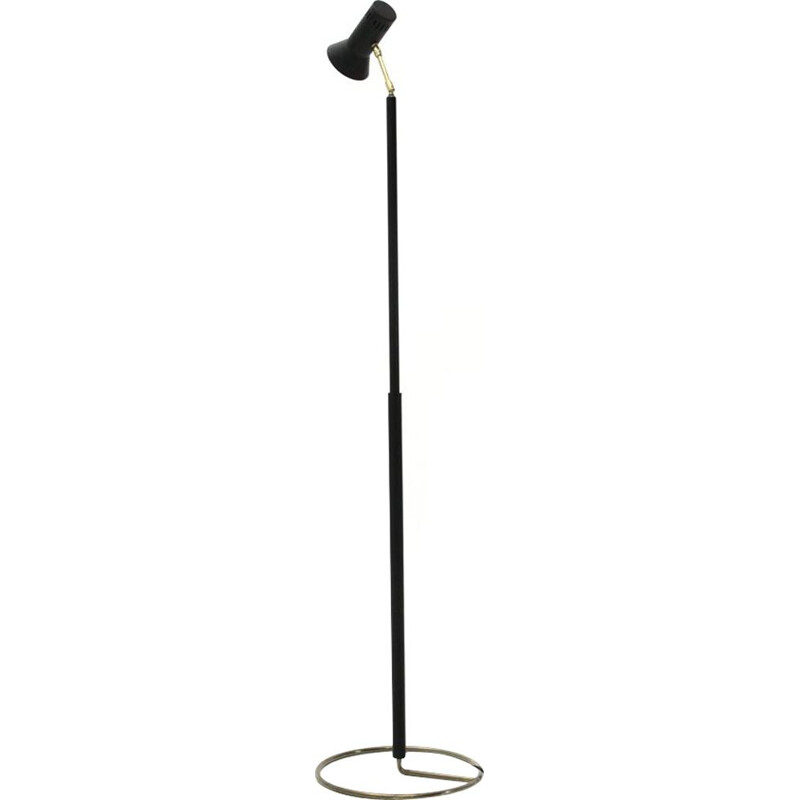 Vintage italian floor lamp with brass base, 1950