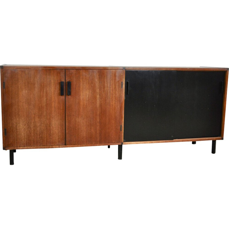 Vintage two-tone sideboard in teak 1960 