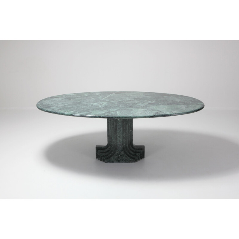 Table vintage par Carlo Scarpa Samo en marbre vert