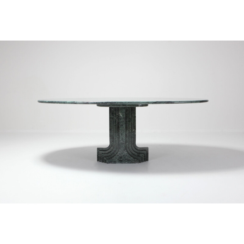 Table vintage par Carlo Scarpa Samo en marbre vert