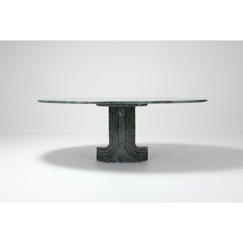 Vintage Carlo Scarpa dining table Samo in green marble