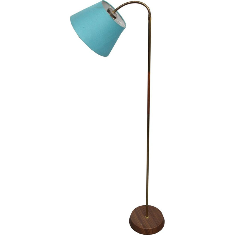 Vintage floor lamp in light blue 1950
