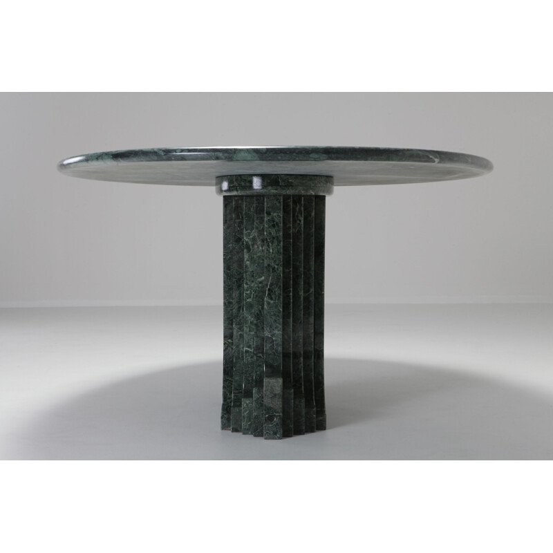 Vintage Carlo Scarpa dining table Samo in green marble