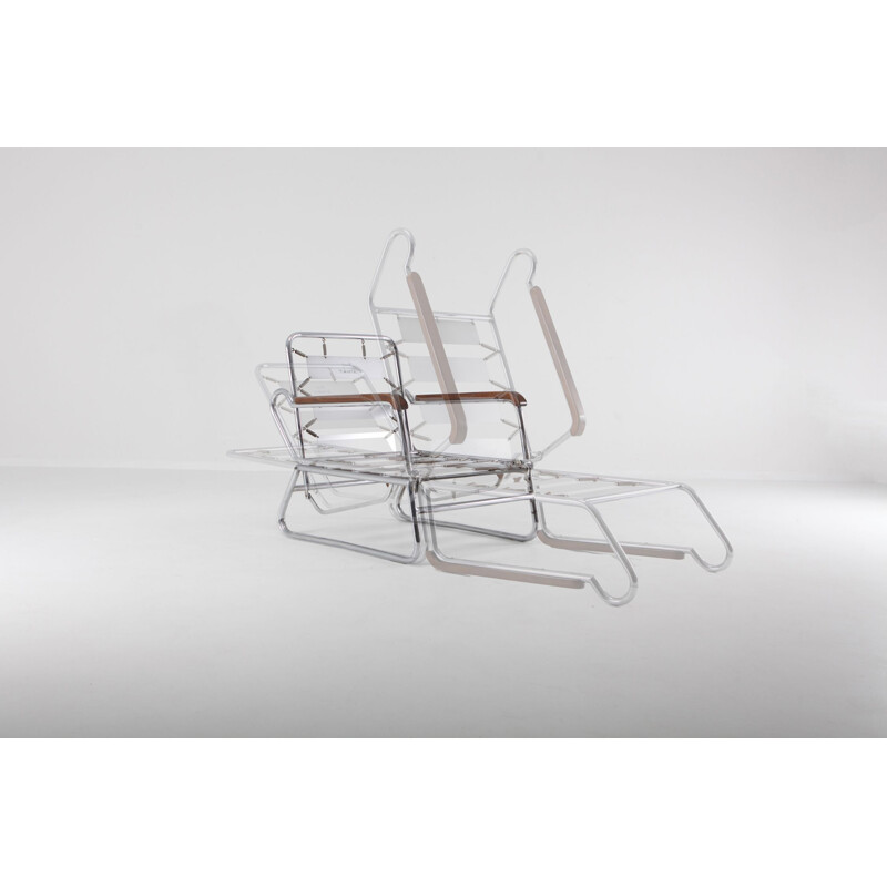 Vintage tubular chrome lounge chair