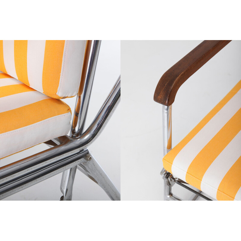 Vintage tubular chrome lounge chair