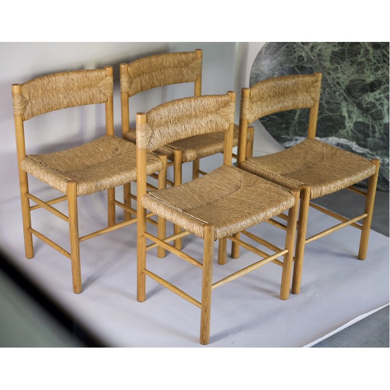 Set of 4 vintage chairs Dordogne by Sentou France