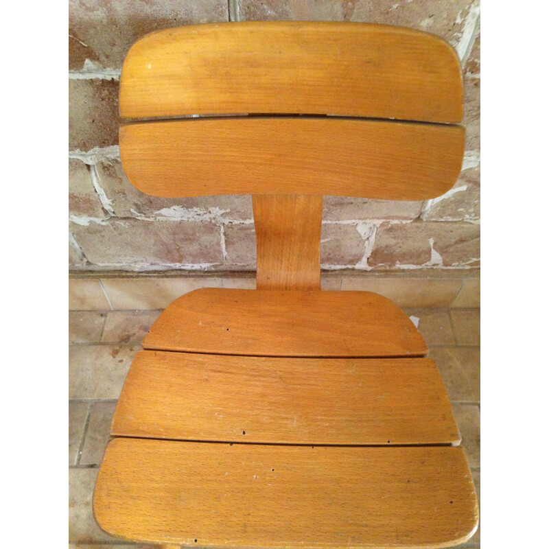 Vintage Baumann children's chair with curved wood