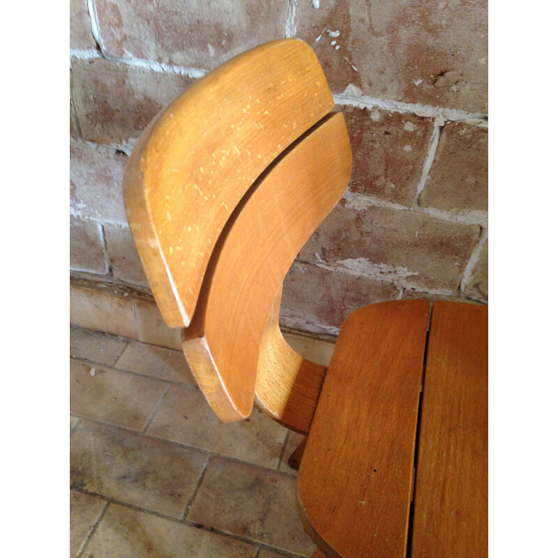 Vintage Baumann children's chair with curved wood