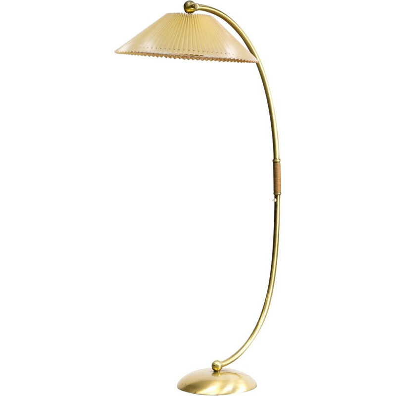 Vintage german Arc floorlamp in brass and metal 1960