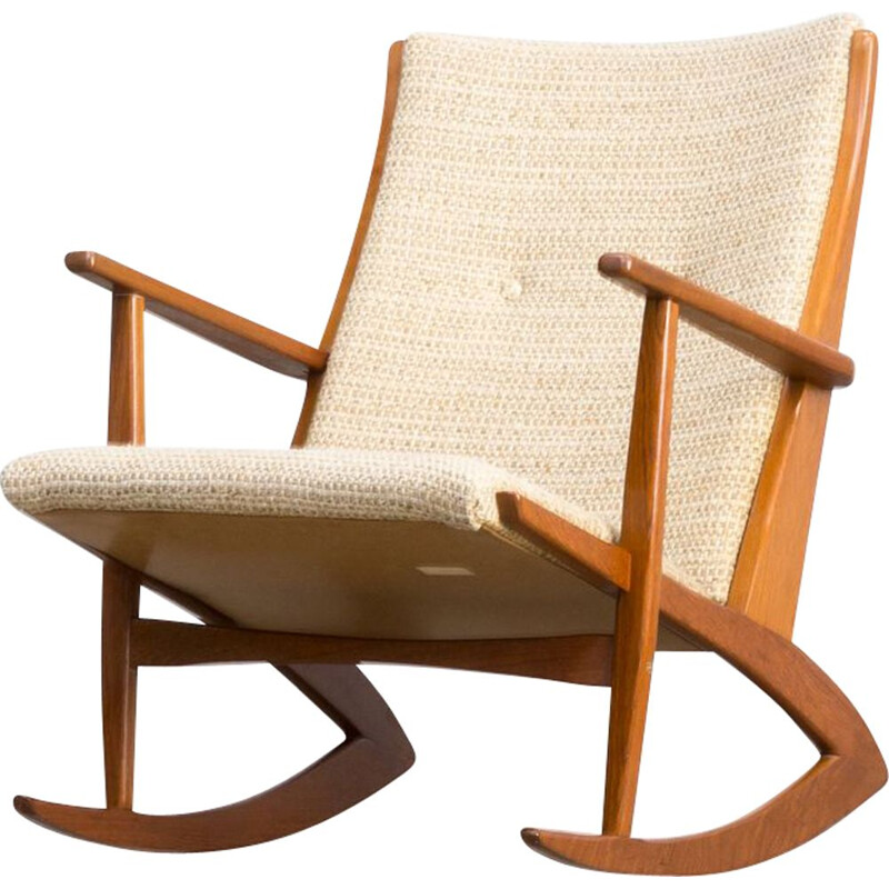 Rocking chair in teak by Georg Jensen