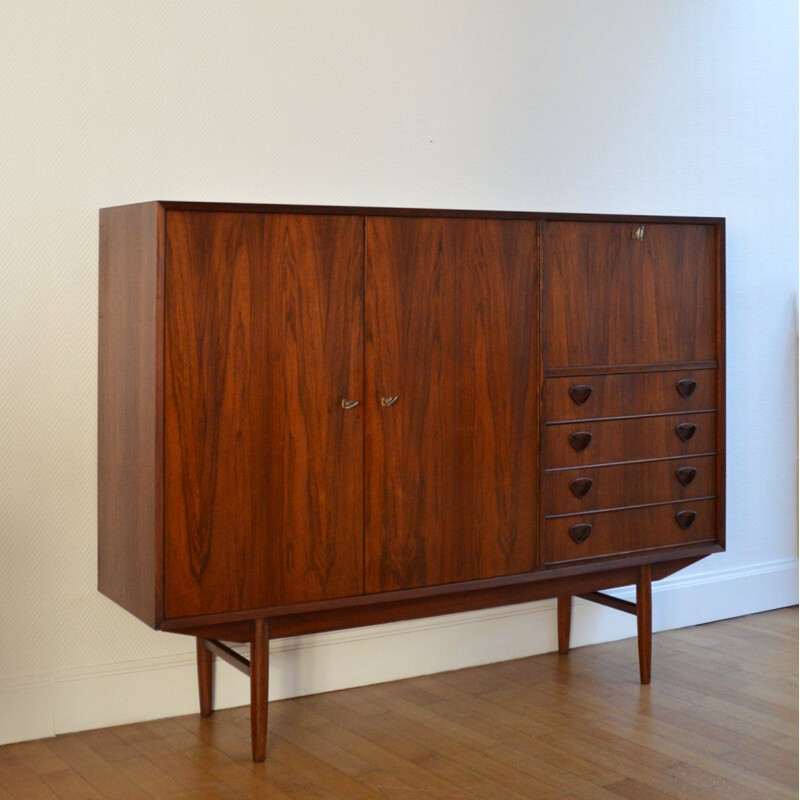 Vintage teak and rosewood sideboard