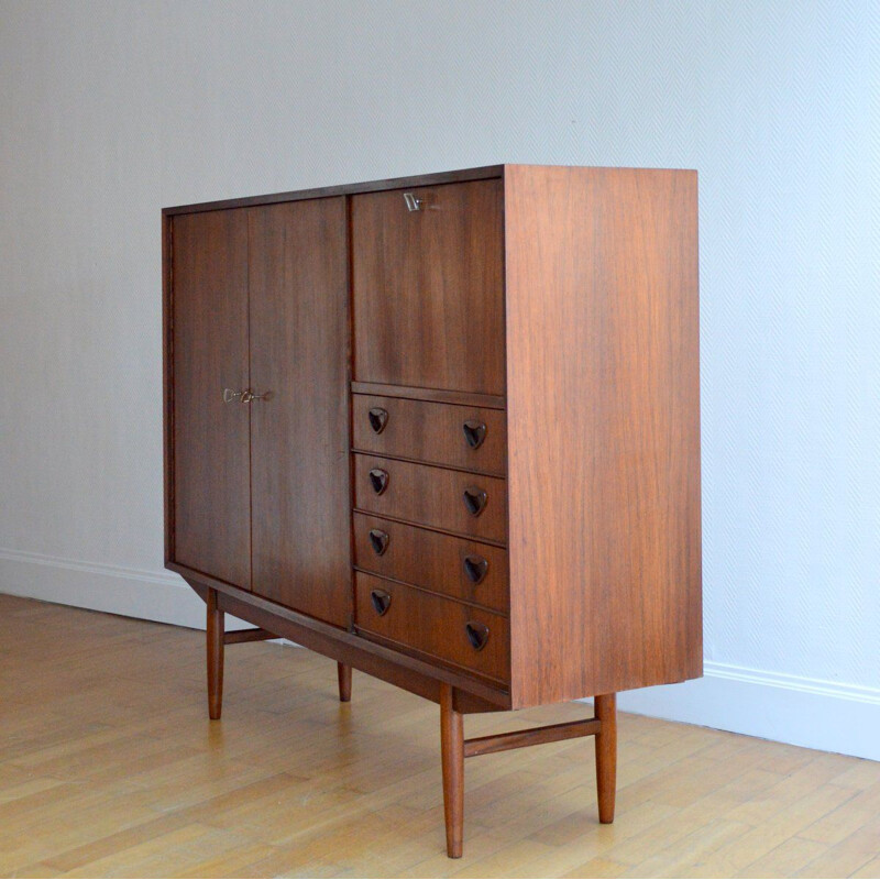 Vintage teak and rosewood sideboard