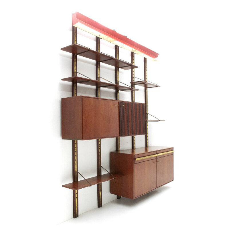 Italian wall unit with red lamp