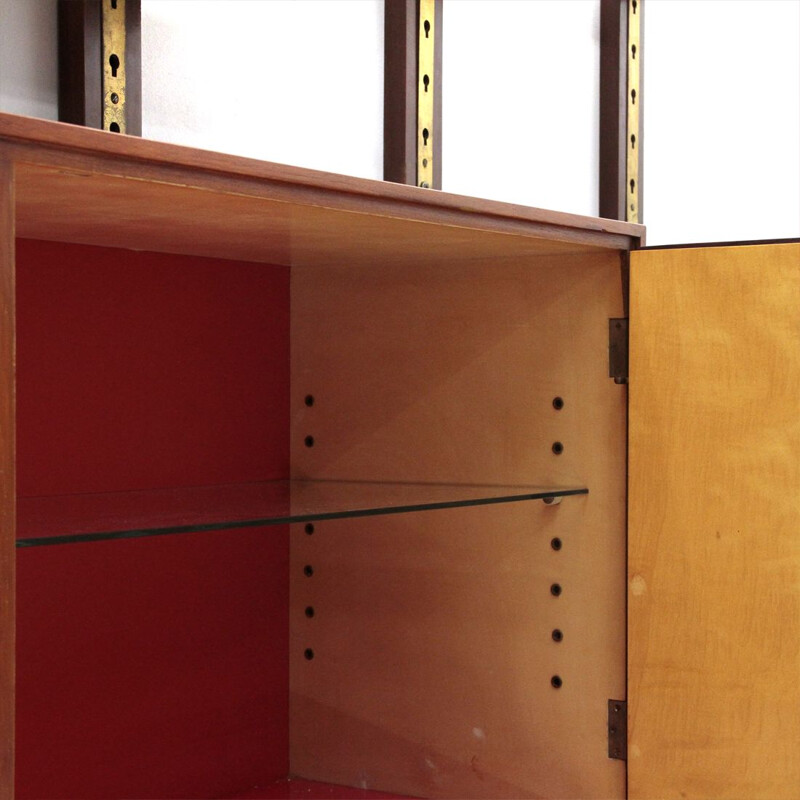 Italian wall unit with red lamp