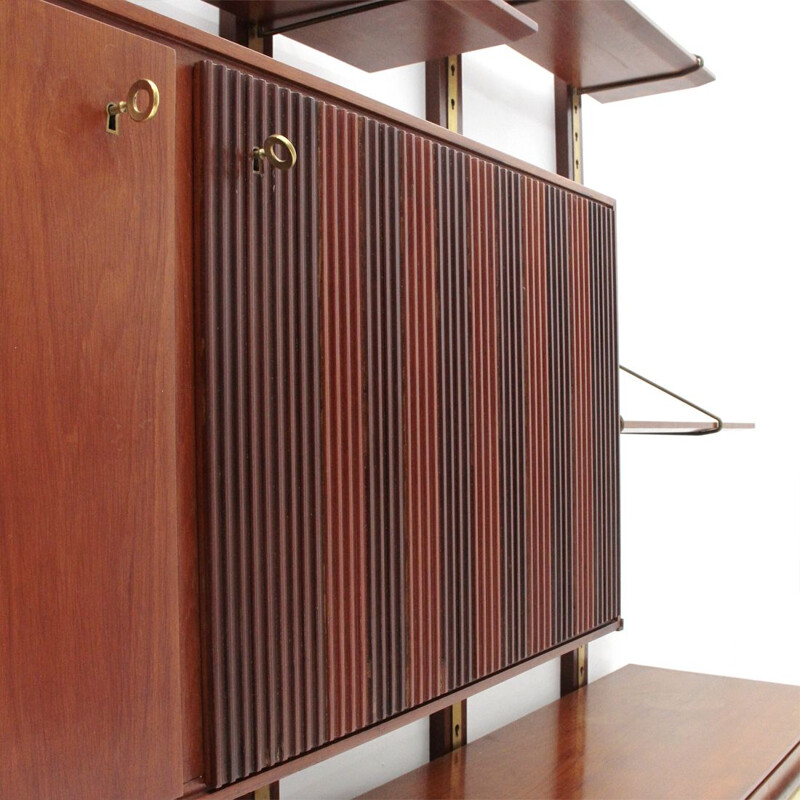 Italian wall unit with red lamp