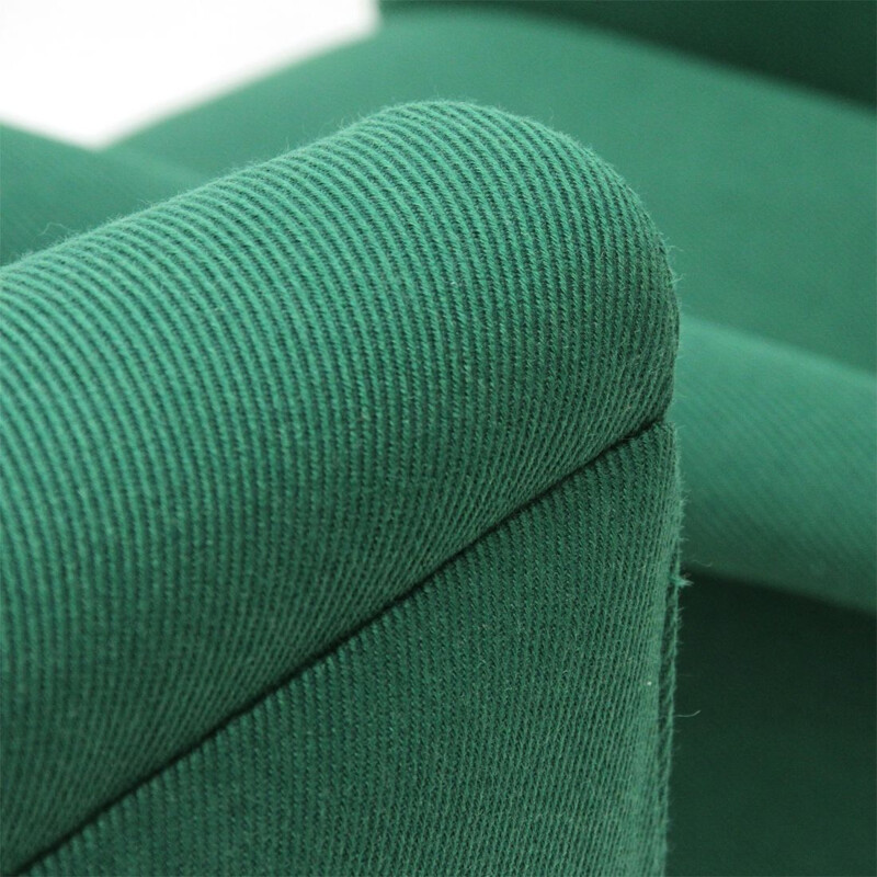 Pair of green armchairs by Gigi Radice for Minotti