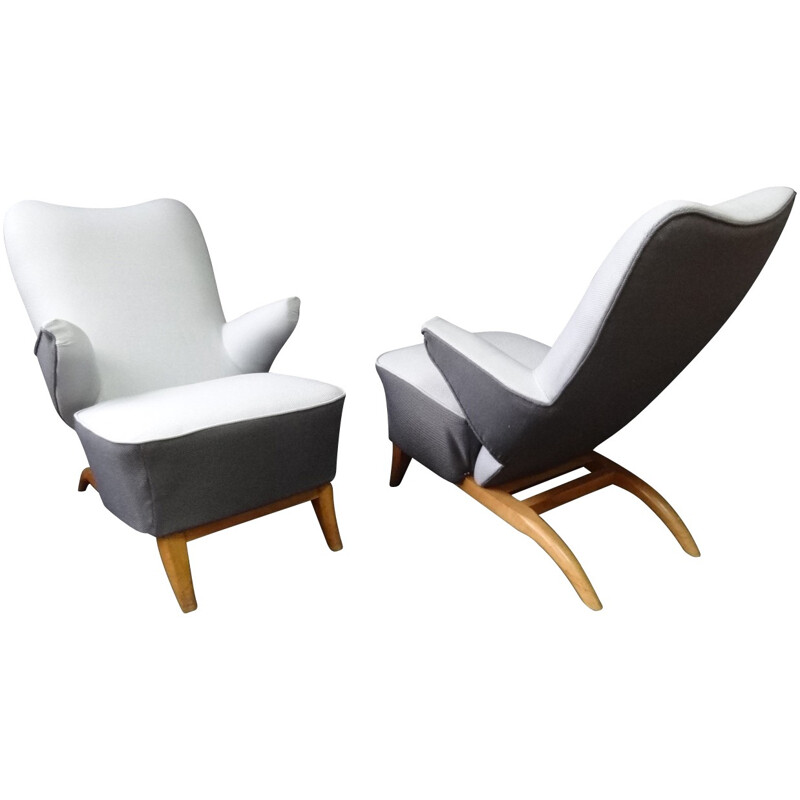 Pair of low chairs - 1950s