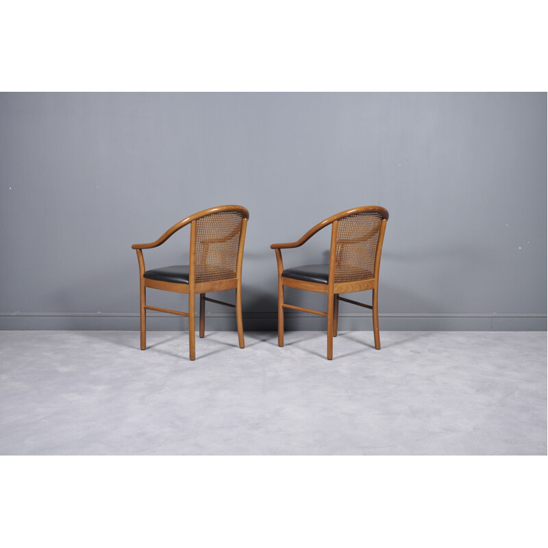 Pair of wooden side chairs by Consorzio