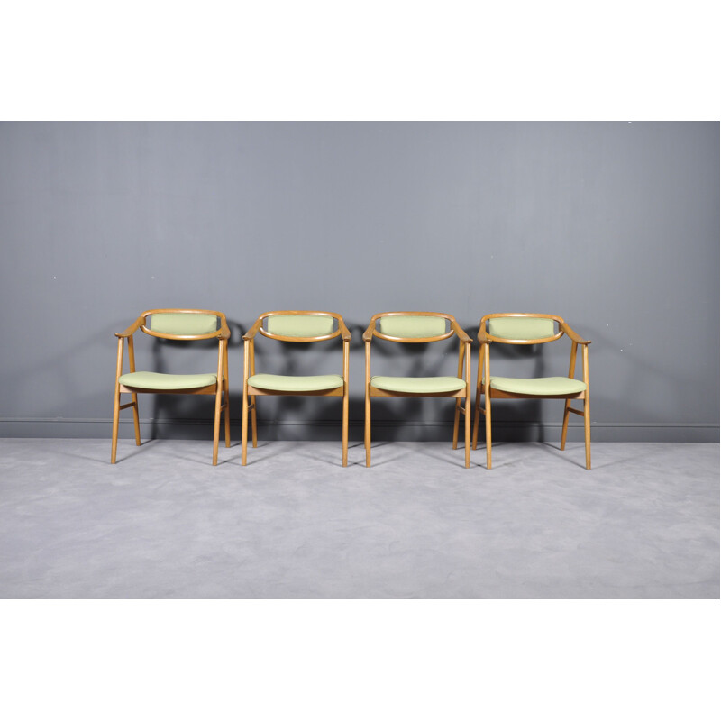 Set of 4 vintage oak chairs by Albin Johansson & Söner, Hyssna