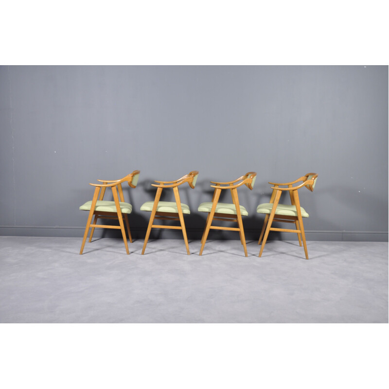 Set of 4 vintage oak chairs by Albin Johansson & Söner, Hyssna