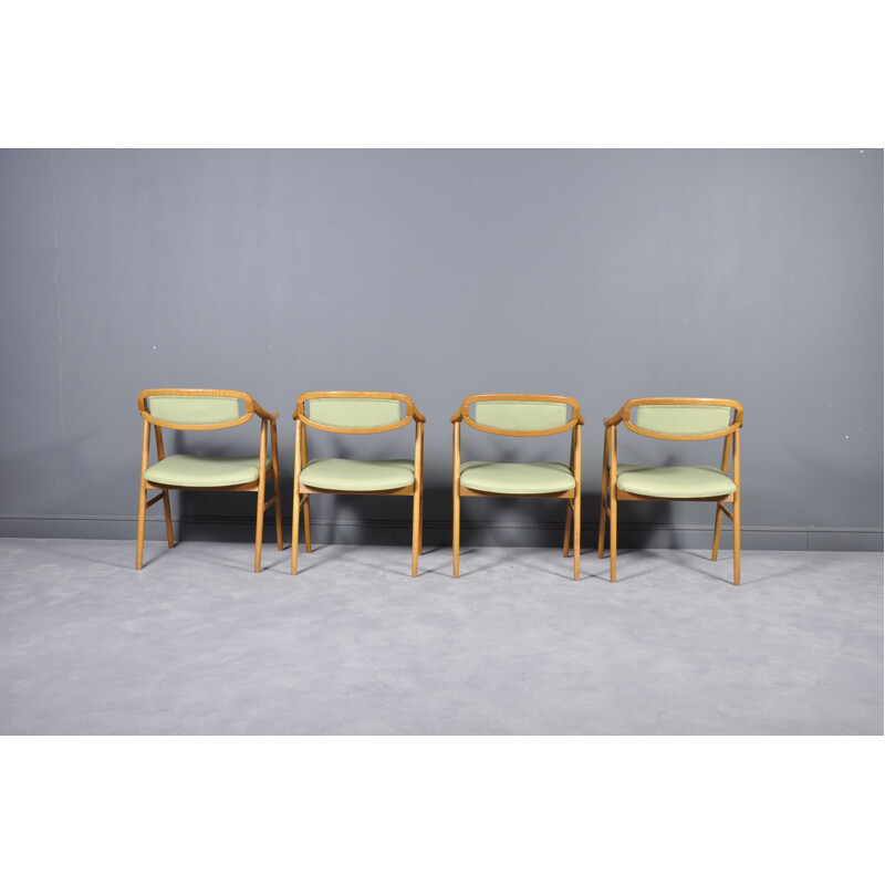 Set of 4 vintage oak chairs by Albin Johansson & Söner, Hyssna