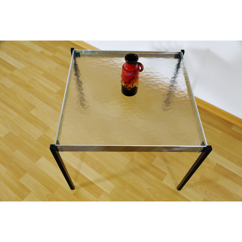 Vintage coffee table in metal and glass, Gunter RENKEL - 1970s