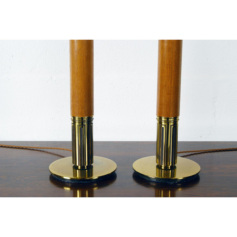 Grande paire de lampes vintage de table américaines par Stiffel Chicago USA