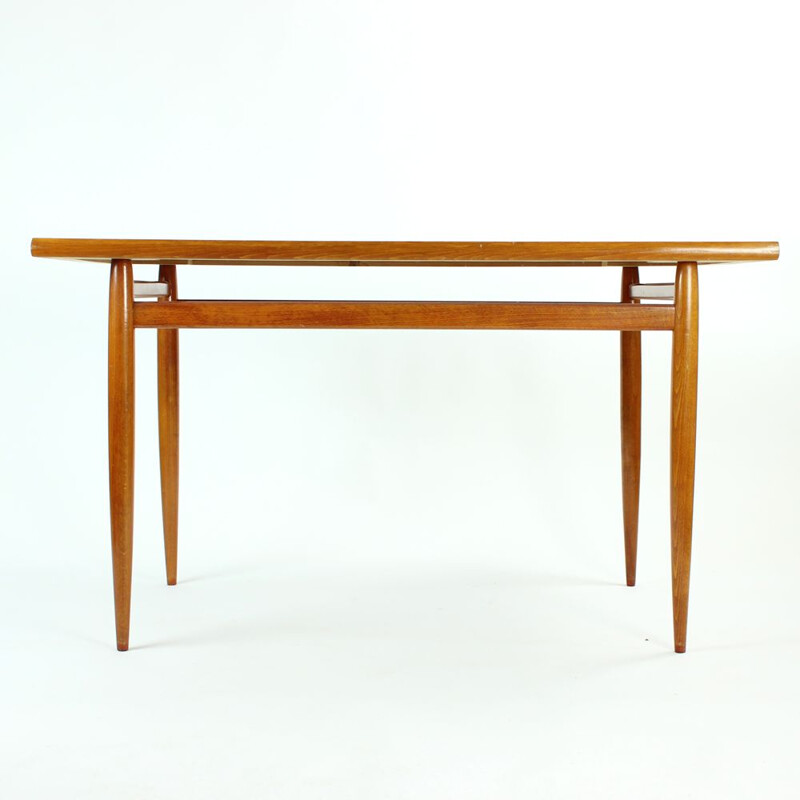 Vintage teak and mahogany dining table