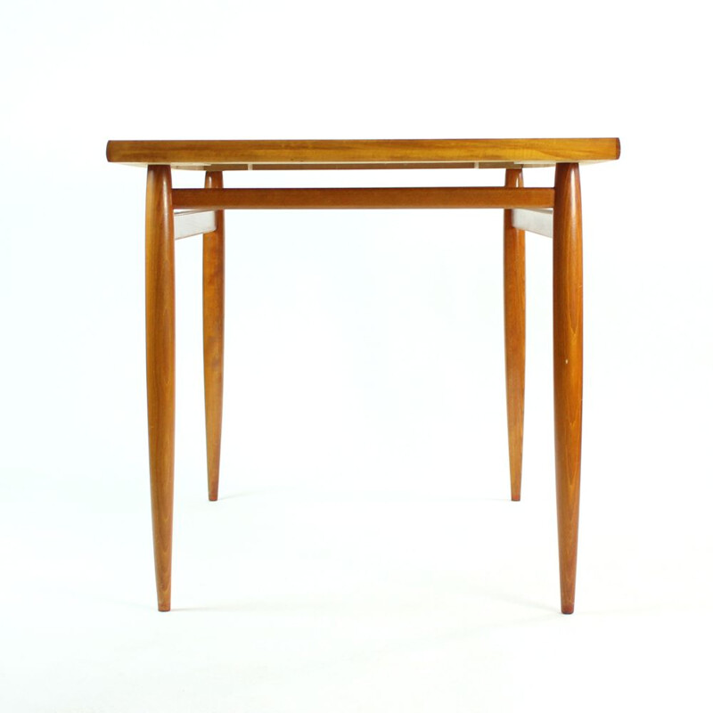 Vintage teak and mahogany dining table