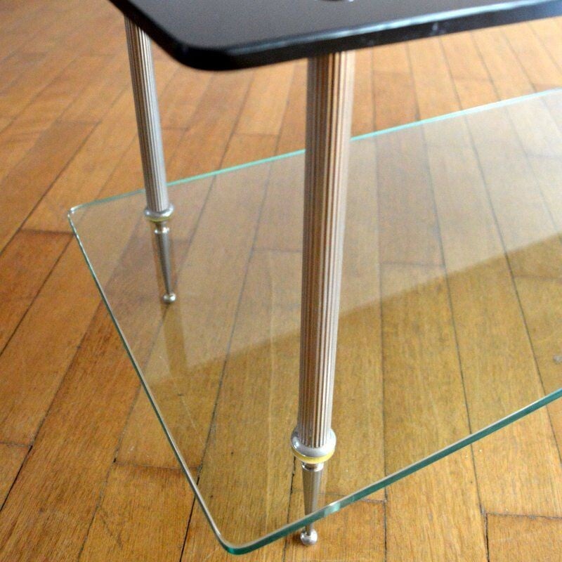 Vintage coffee table double trap